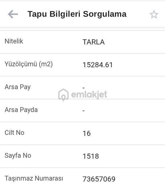 Baskil Konalga Köyü'nde Satılık 15.284 M² Geniş Tarla 2
