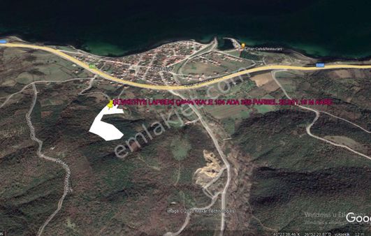 Lapseki Şevketiye De 20.851,19 M Kare Full Deniz Manzaralı Tarla