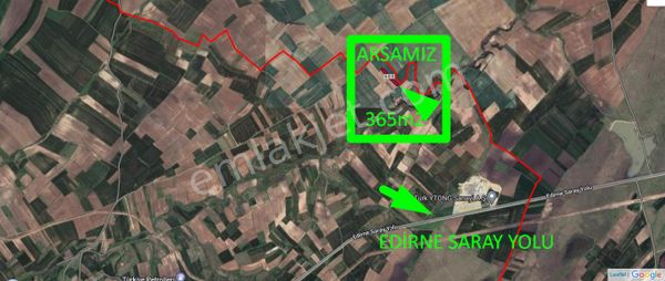 Tekirdağ Kurtdere'de Satılık 365m2 Arsa