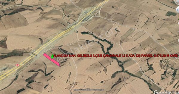 Gelibolu Merkez Mahallesi Alaeddin De 9.473 M Kare Tarla