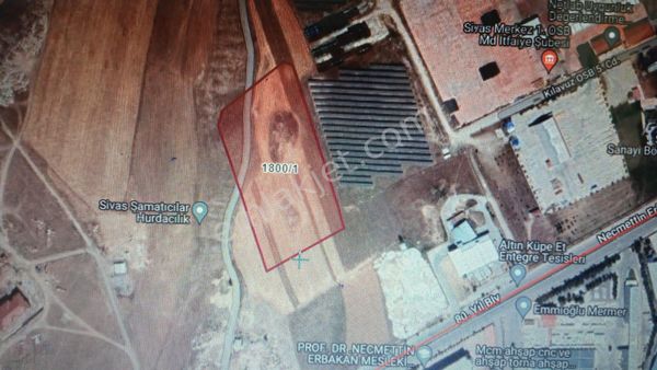 Damla Emlaktan Organize Sanayi Bölgesi Satılık Ticari İmarlı Arsa