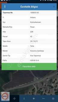 Kızılcahamam Pazarda 17860 M2 Satılık Kıymetli Arazi