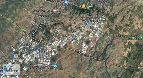 Tekirdağ Ergene Velimeşe Osb İçerisinde Anayola 2 Parsel Arsa