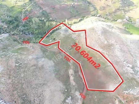 Antalya Elmalı Macun Mahallesinde Kadastrol Yola Cephe 20.604m2 Satılık Tarla