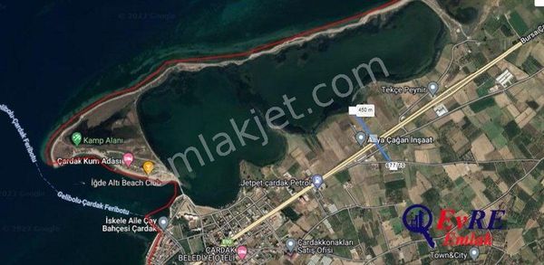 Evre Emlaktan Çanakkale'de Deniz Manzaralı Satılık İmarlı Arsa