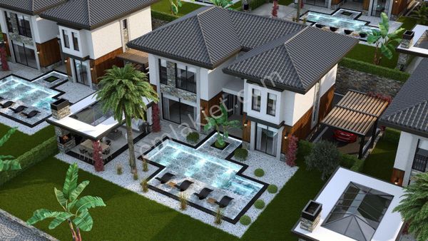 Kuşadası'nda Deniz Manzaralı Butik Sitede Özel Havuzlu 4+1 Villa