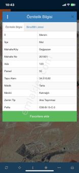 Mersin Mut Dağpazarı Köyü Satlık Tarla