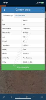 Mersin Mut Dağpazarı Köyünde Satlık Tarla