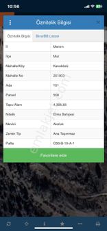 Mersin Mut Kavaközü Köyü Satlık Tarla