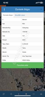 Mersin Mut Gökcetaş Köyü Satlık Tarla