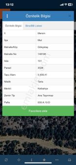 Mersin Mut Gökcetaş Köyü Satlık Tarla