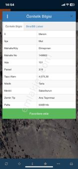 Mersin Mut Elmapınarı Köyü Satlık Tarla