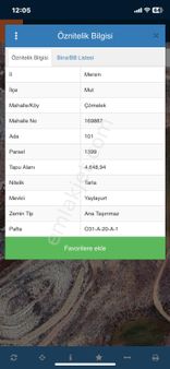 Mersin Mut Çömelek Köyü Satlık Tarla