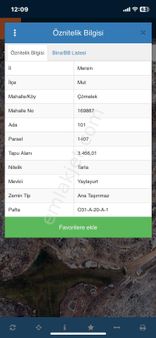 Mersin Mut Çömelek Köyü Satlık Tarla