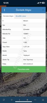 Mersin Mut Çömelek Köyü Satlık Arazi