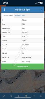 Mersin Mut Ballı Köyü Satlık Tarla