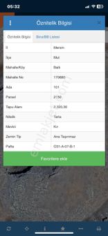 Mersin Mut Ballı Köyü Satlık Tarla