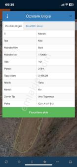 Mersin Mut Ballı Köyü Satlık Tarla