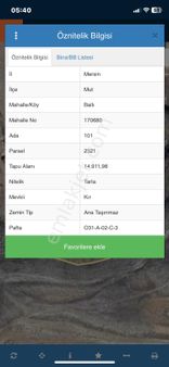 Mersin Mut Ballı Köyü Satlık Tarla