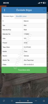 Mersin Mut Ballı Köyü Satlık Tarla