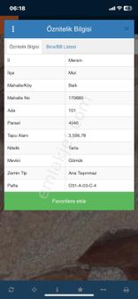 Mersin Mut Ballı Köyü Satlık Tarla