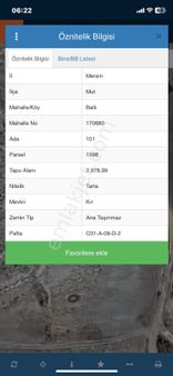 Mersin Mut Ballı Köyü Satlık Tarla