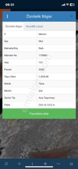 Mersin Mut Ballı Köyü Satlık Tarla