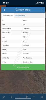 Mersin Mut Dağpazarı Köyü Satlık Tarla