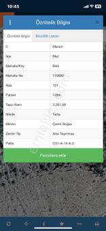 Mersin Mut Ballı Köyü Satlık Tarla