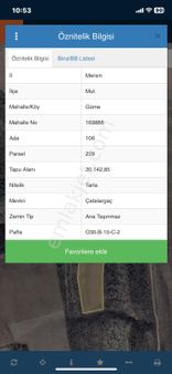 Mersin Mut Güme Köyü Satlık Tarla