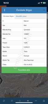 Mersin Mut Çömelek Köyü Satlık Tarla