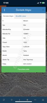 Mersin Mut Çömelek Köyü Saylık Tarla