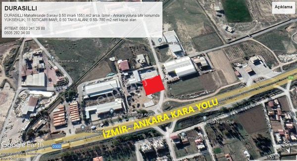 Yuvam Gayrimenkul'den Salihli Durasıllı Mah. Sanayi İmarlı Satılık 1551m2 Arsa