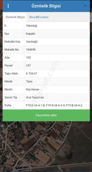 Satılık Tek Tapu Tarla İmarin Bitişiğinde