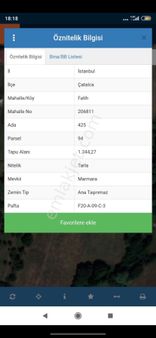 İstanbul Çatalça Fatih Mahallesinde 336 Metre Satılık Arsa