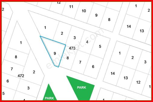 Acil - Fiyat Düştü - Cadde Ve Park Cepehli 322m2 - İmarlı Arsa