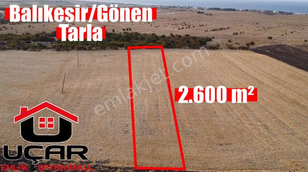 Uçar Emlak'tan Balıkesir/gönen'in Popüler Köyünde Deniz Manzaralı 2.600 M² Tarla