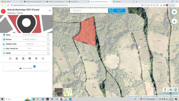 Gölcük Nüzhetiye 107/1 Parsel 11700m2 Yatırımlık Arsa