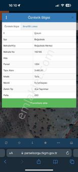 Çorum Boğazkale 3400 M² Satılık Yatırıma Uygun Tarla