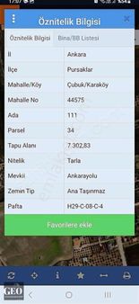 Çubuk Karaköyde 1000 M² Tapulu