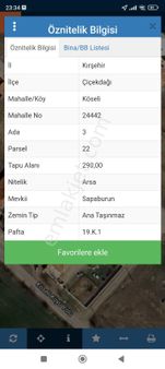 📍onur Emlaktan Kırşehir Çiçekdağı Köseli Kasabasında Satılık Arsa