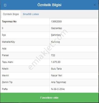 Seyran Emlaktan İmara Yakın Arazi