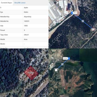 Aydın Didim İmarlı 346 M2 Bozseki Arsamız ( 1890 Ada 9 Parsel ) Arsamız Satılıktır