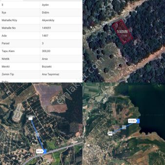 Aydın Didim İmarlı 300 M2 Bozseki Arsamız ( 1487 Ada 3 Parsel ) Arsamız Satılıktır