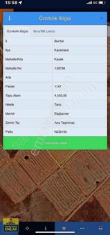 Burdur Karamanlı Kayalı Köyünde.4650.metrekare.acil