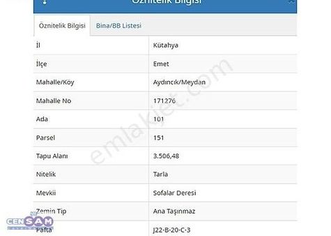 Kütahya Emet'de 3.506 M2 Dümdüz Yatırımlık Fırsat Arazi!