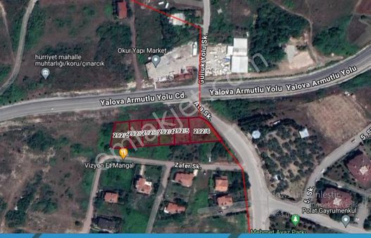 Yalova Çınarcık Çalıca Köyünde 2.467.23 M.kare Arsa