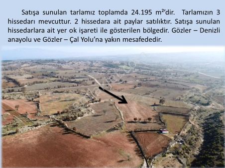 Altın Emlak Denizli Sarayköy Şubesinden Denizli Pamukkale İlçesi Gözler Mahallesinde Satılık Tarla