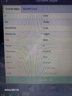 İzmir Aliağa Ekka Emlak Tan Çıtak Ta 1700m2 Tarla