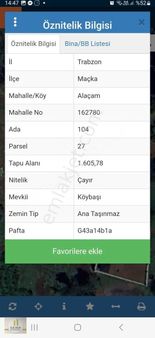 Trabzon Esiroğlu Alaçam'da Göl Ve Doğa Manzaralı Willalık Arsa